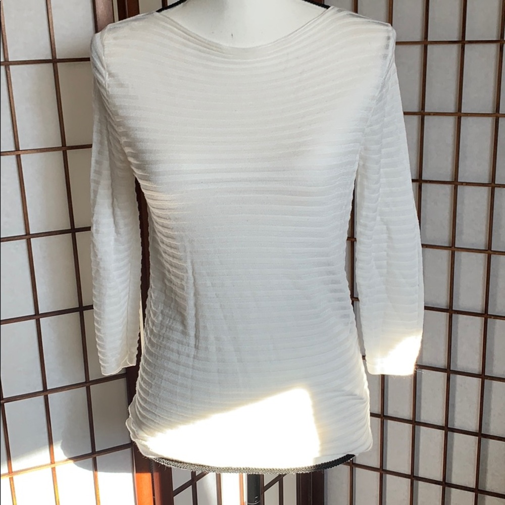 Loft Petite Textured Stripe Sweater